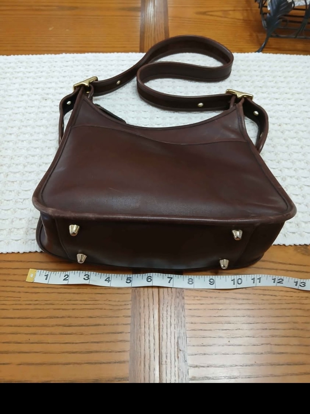 Coach VINTAGE  Brown Leather Shoulder Bag 9966 - Picture 7 of 11